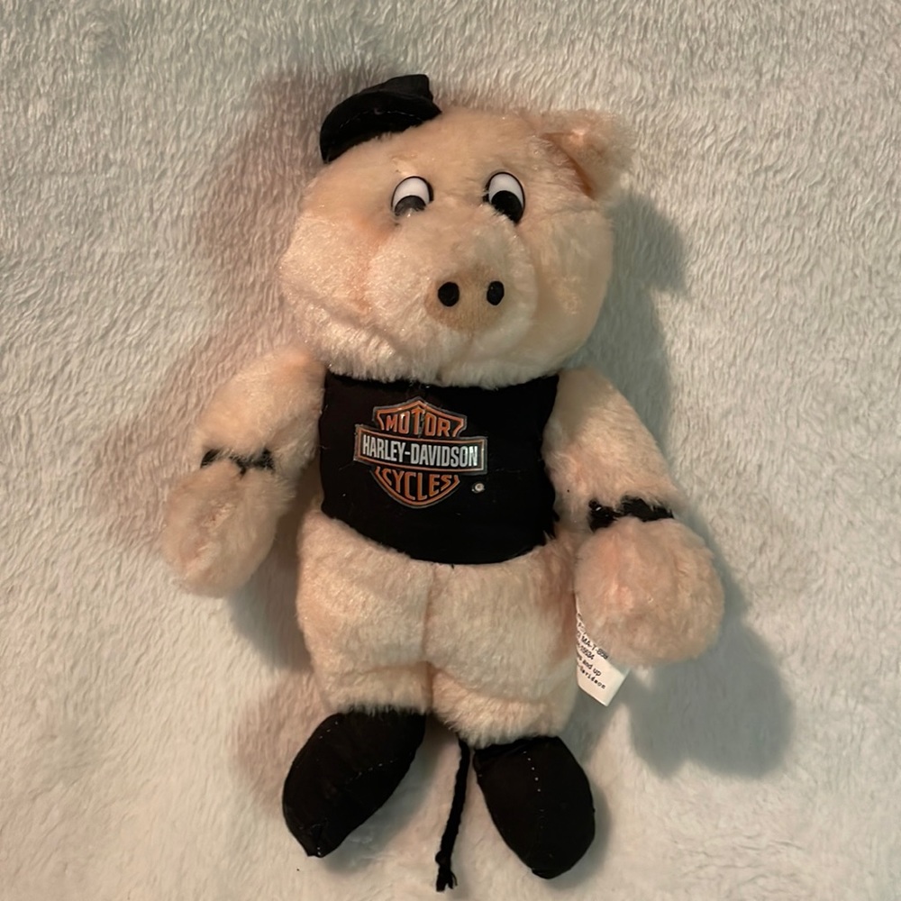 1991 Vintage 8” Harley Davidson Pig Plush!